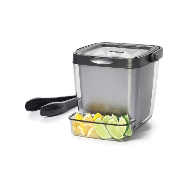 OXO Good Grips Double Wall Ice Bucket with Tongs and Garnish Tray