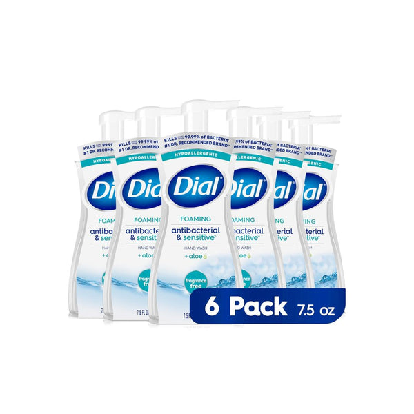 6 Bottles of Dial Antibacterial Foaming Hand Soap