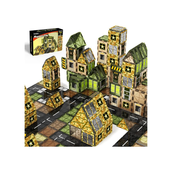 48-Pcs Army Magnetic Tiles Building Toys