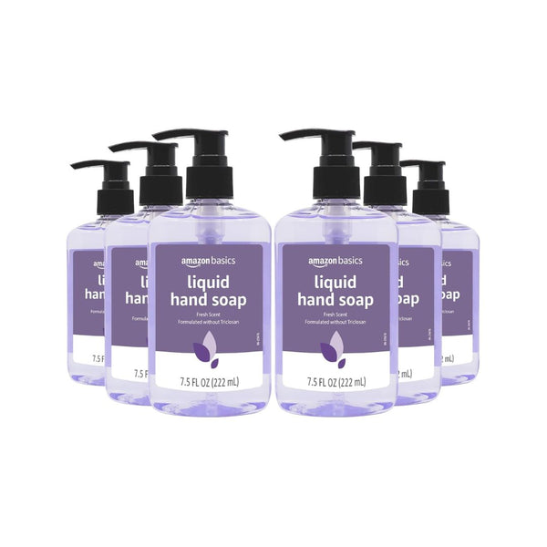 6 Bottles of Amazon Basics Original Fresh Liquid Hand Soap