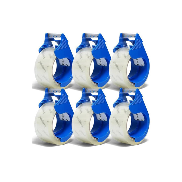 6 Rolls of Packing Tape with 6 Dispenser