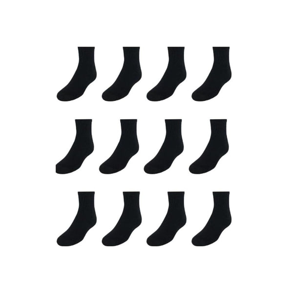 12 Pairs of Hanes Double Tough Ankle or No Show Socks