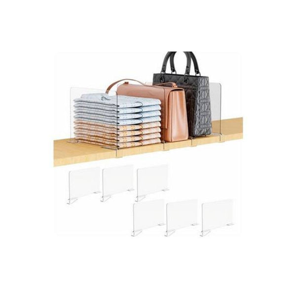 6-Pack Acrylic Shelf Dividers