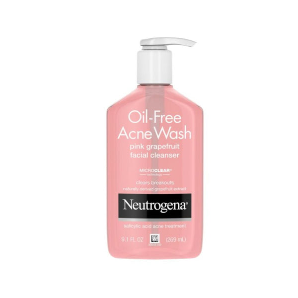 Neutrogena Oil-Free Salicylic Acid Pink Grapefruit Pore Cleansing Acne Wash and Facial Cleanser