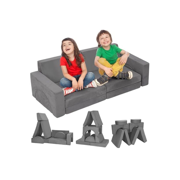 8 Piece Modular Kids Foam Play Couch Set