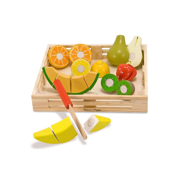 Melissa & Doug Wooden Fruit Cutting Set & Scratch Art Mini-Pad Bundle