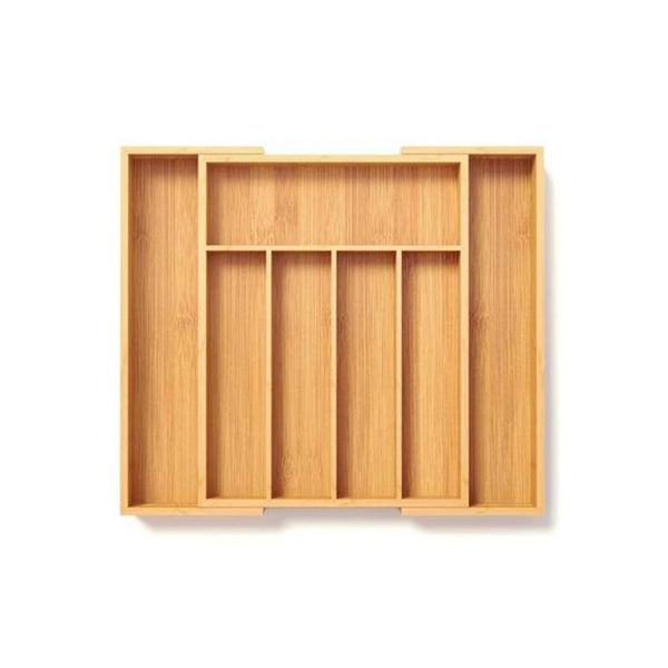 Bamboo Expandable Flatware Drawer Organizer