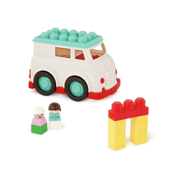 Battat Ambulance Toy Car Play Vehicle with 5 Building Blocks