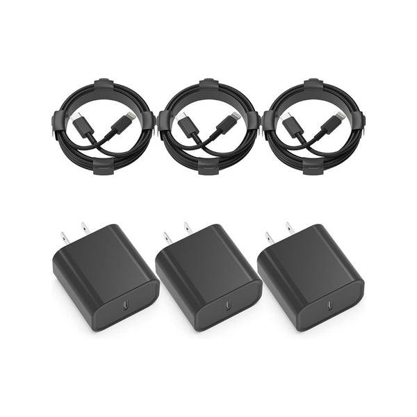 3-Pack Fast Charging iPhone Chargers