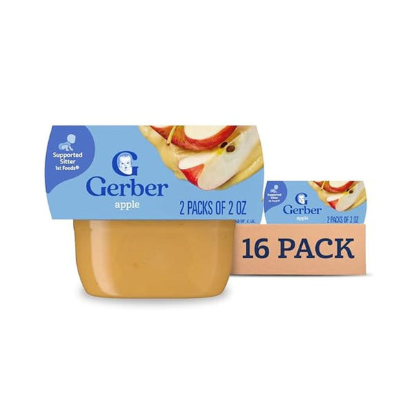 16 Pack Gerber Apple Baby Food Puree Stage
