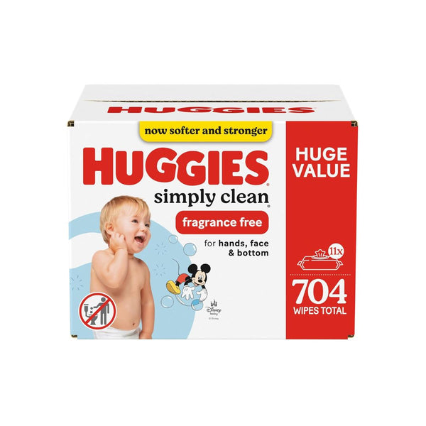 704 Huggies Simply Clean Unscented Baby Diaper Wipes