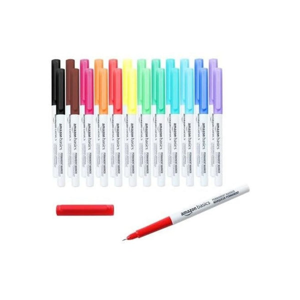 24 Amazon Basics Ultra Fine Point Permanent Markers