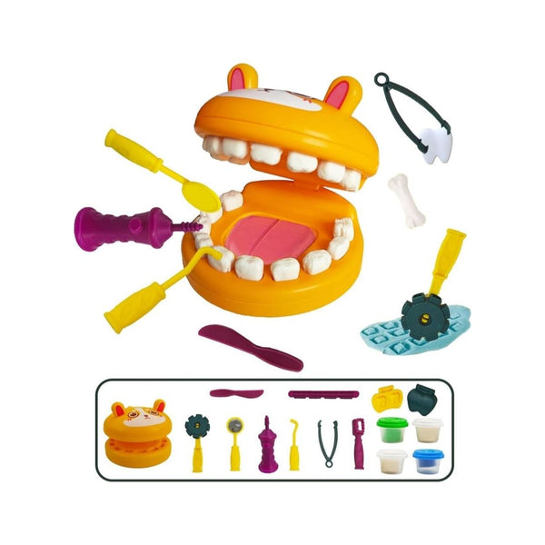Dough Play Dentist Pet Doctor Drill and Fill Play Set