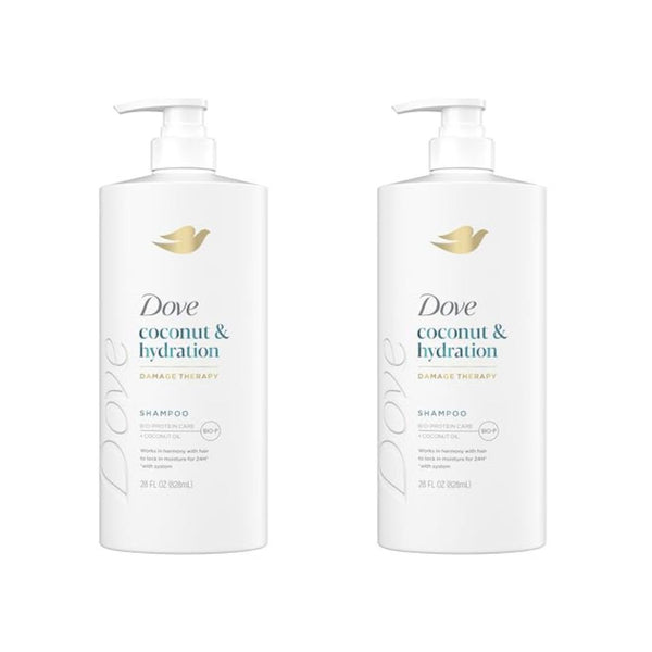 2 Bottles Of Dove Coconut Hydration Shampoo 28oz Bottle