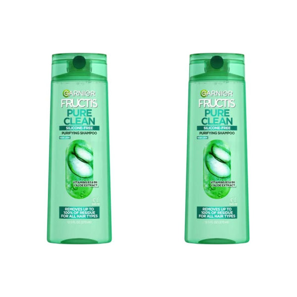 2 Bottles Of Garnier Fructis Pure Clean Purifying Shampoo