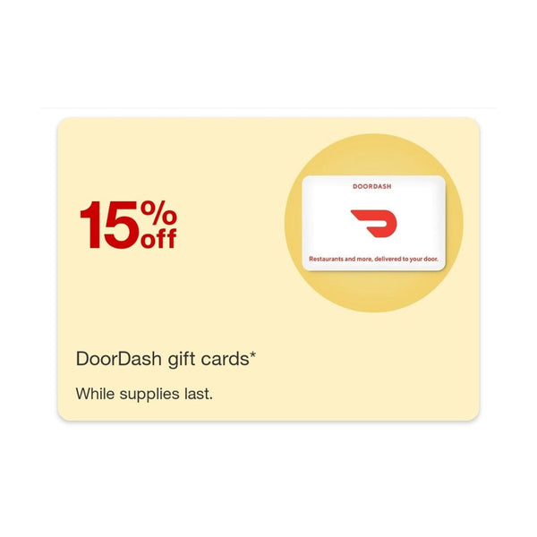Save 15% on Doordash Gift Cards!