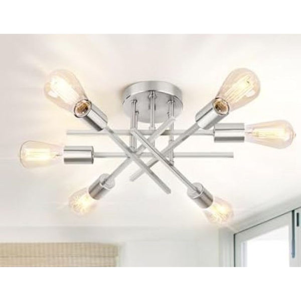 6-Light Semi Flush Mount Ceiling Light