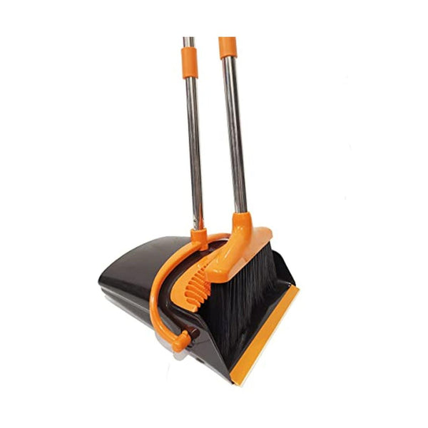 Extendable Long Handle Broom and Dustpan Set Combo