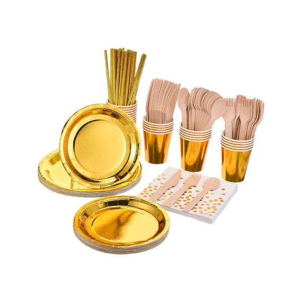 200-Pcs Paper Dinnerware Set