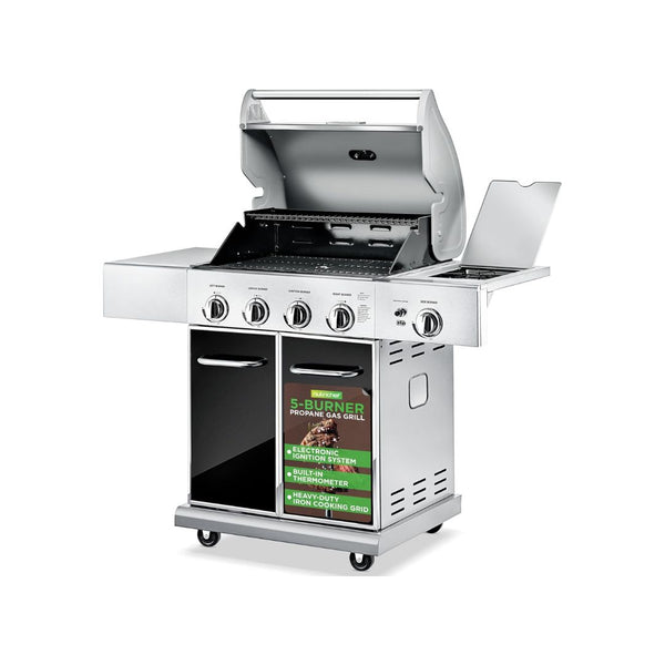 NutriChef Heavy-Duty 5-Burner 52,000 BTU Propane Gas Grill