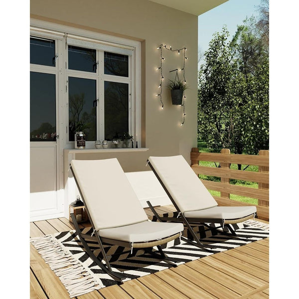 Set of 2 Outdoor Rocking Lounge Chair
