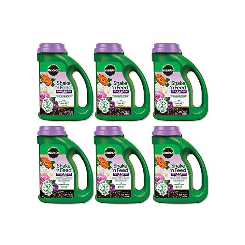 6 Pack Miracle-Gro Rose & Bloom Plant Food 4.5 lbs