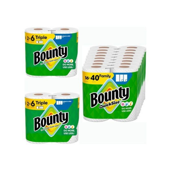 16 Family Rolls + 4 Triple Rolls of Bounty Paper Towels + Get $15 Amazon Credit + $15 Rebate