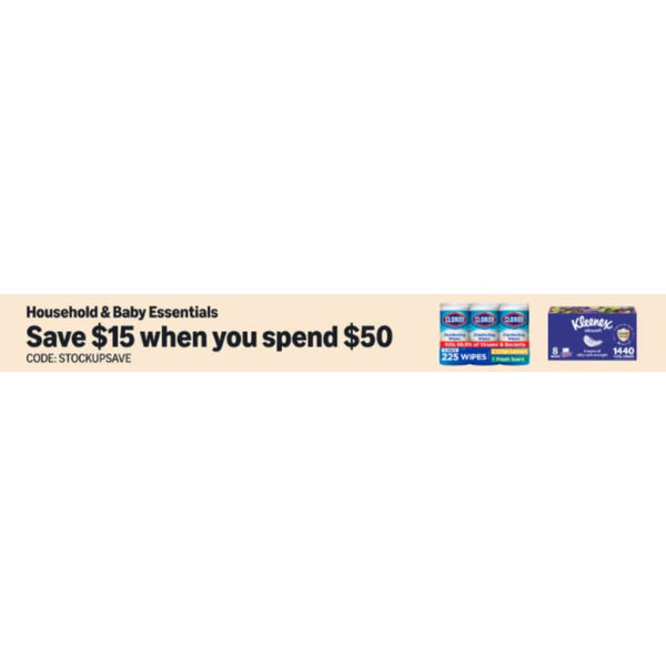 Get A $15 Amazon Promotional Credit With A $50 Purchase Of Select Household Essentials (Bounty, Charmin, Kleenex, Ziploc, Glad, Windex + More)!