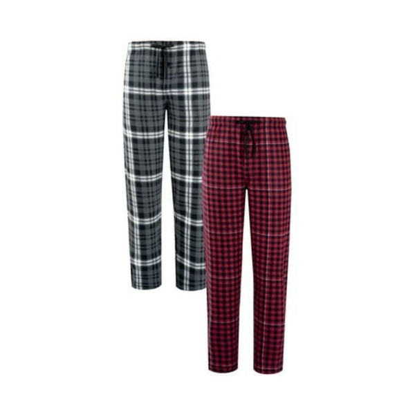 2-Pack Fruit of the Loom Men's Plaid Fleece Pajama Pant