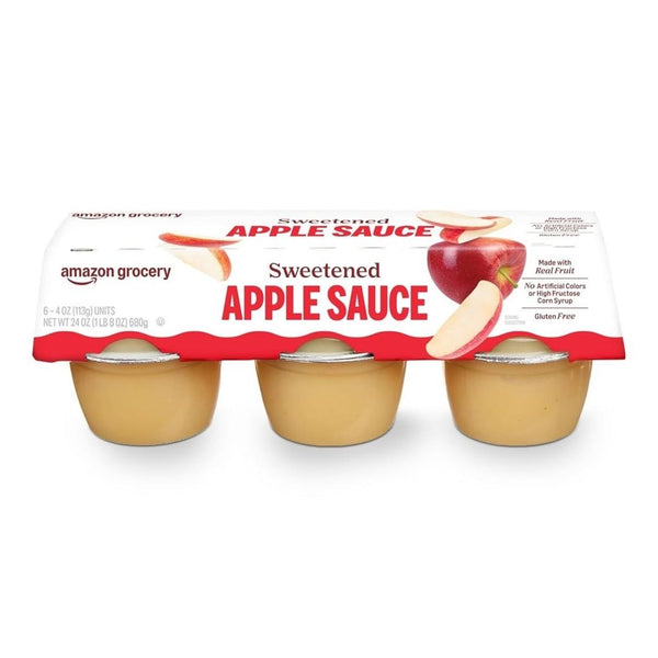 Pack of 6 Amazon Grocery Sweetened Apple Sauce