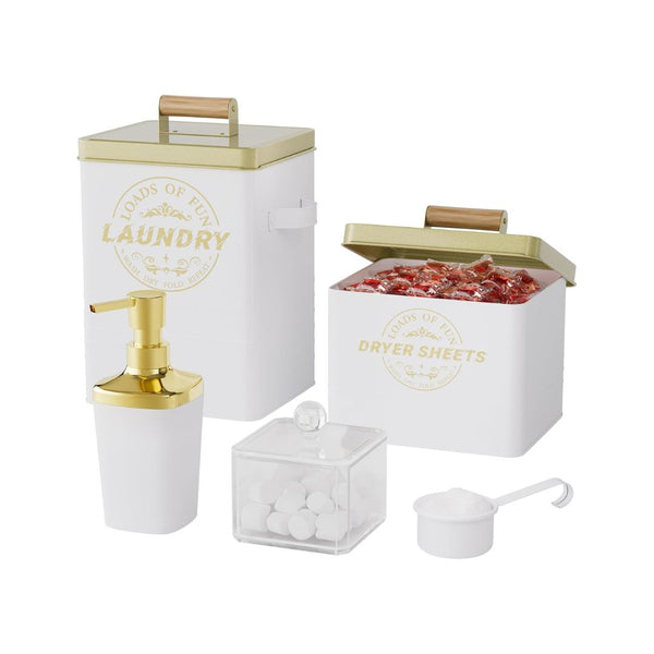 Metal Laundry Pods Container With Scoop