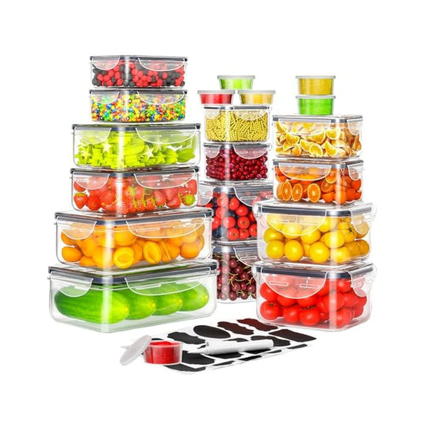 40 Pack Airtight Leakproof Stackable Food Storage Containers