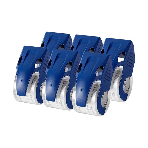 6 Amazon Basics Heavy Duty Packaging Tape with Dispensers