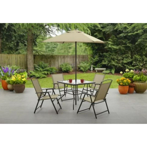 Mainstays Albany Lane 6-Piece Outdoor Patio Dining Set (5 Colors)