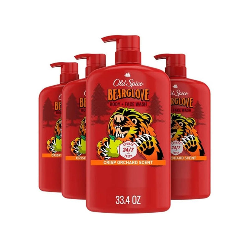 4 Big Bottles of Old Spice Cleansing Body Wash