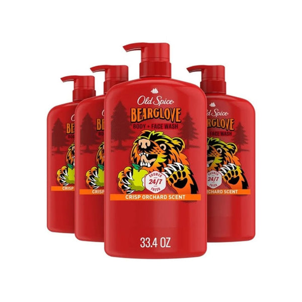 4 Big Bottles of Old Spice Cleansing Body Wash