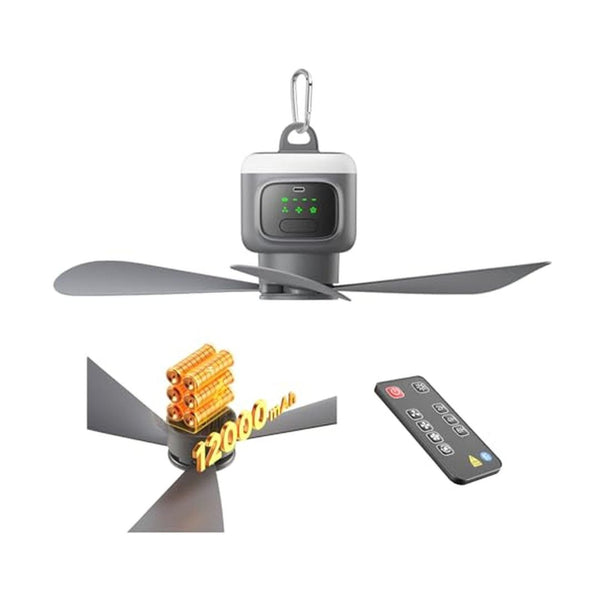 18 Inch Portable Canopy Fan with Light and Remote
