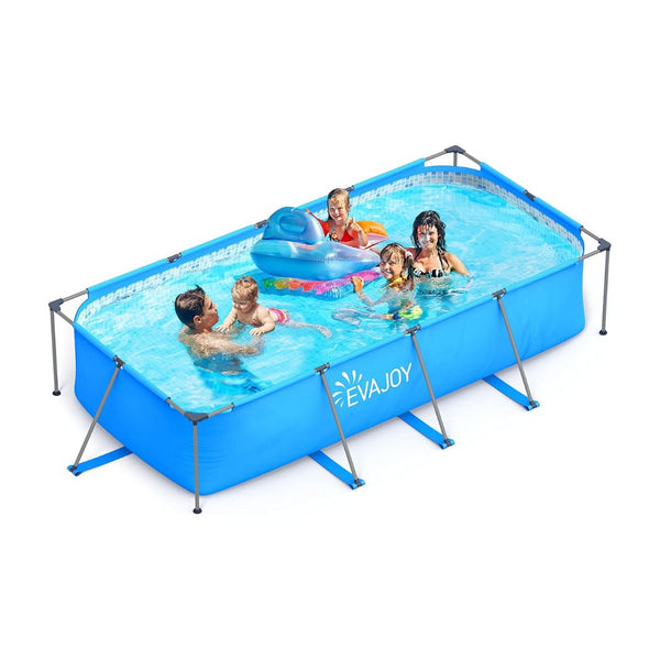 EVAJOY 14ft x 7ft x 33in Metal Frame Swimming Pool