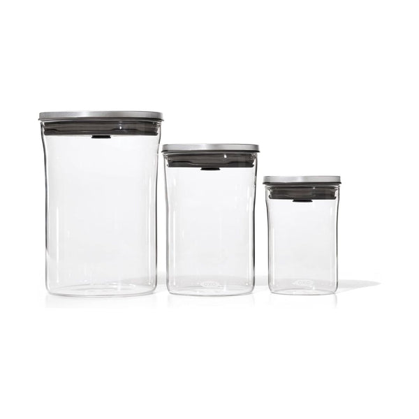 OXO 3 Piece Food Storage POP Glass Container Set + Get $2.97 Amazon Credit!