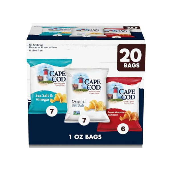 20 Bag Variety Pack Of Cape Cod Potato Chips
