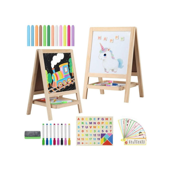 Kids Tabletop Wooden Art Painting Easel