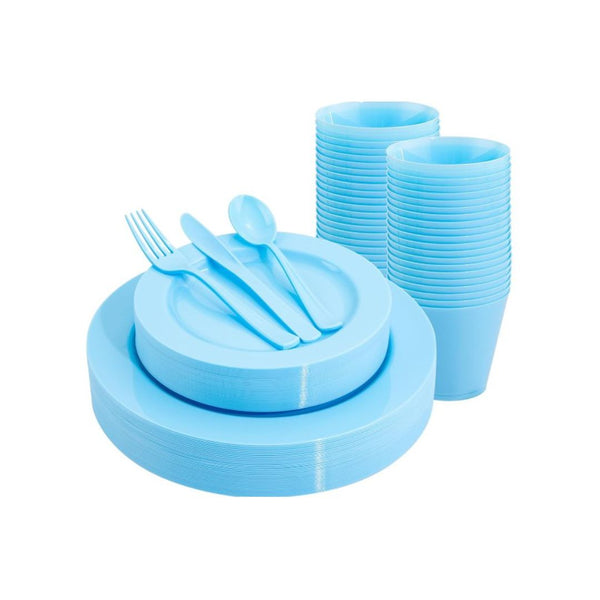 150 Pcs Plastic Dinnerware Sets (3 Colors)