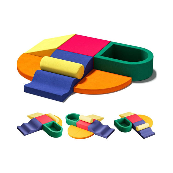 7 Piece Velvet Installation-Free Toddler Climbing Toys