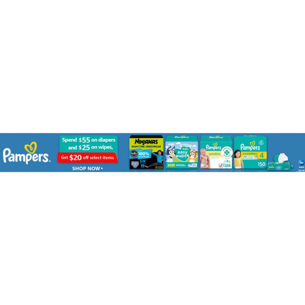 Save $20 When You Spend $80 on Pampers Diapers or Wipes!
