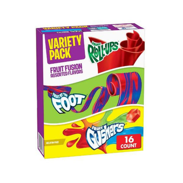 6-Packs of Fruit Roll-Ups, Fruit by the Foot, Gushers, Variety Pack