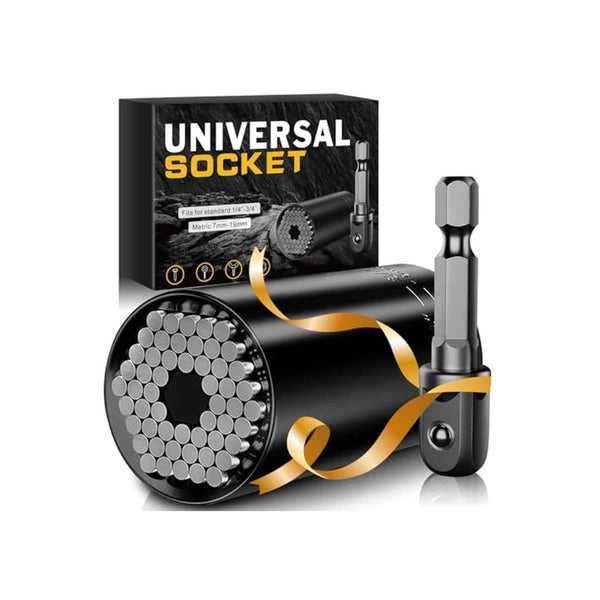 Universal Socket Set with Power Drill Adapter 7-19mm