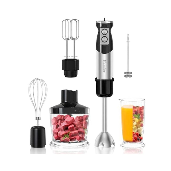6-in-1 Hand Immersion Blender Set, 1000W, 12 Speed