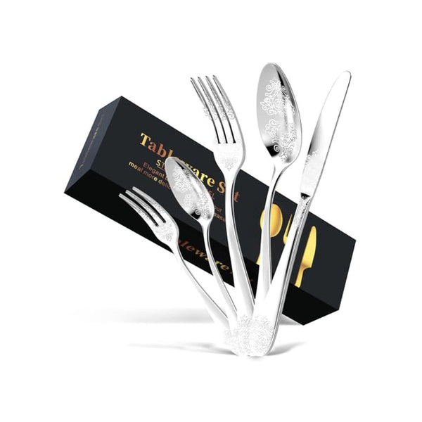 30 Piece Stainless Steel Silverware Flatware Set