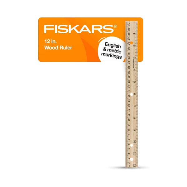 Fiskars 12″ Straight Edge Wood Ruler