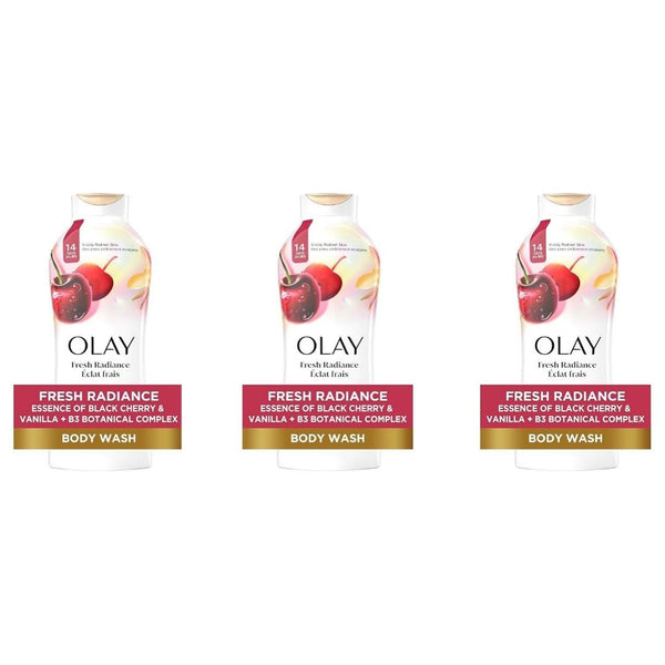 3 Bottles 22 fl oz Olay Body Wash Black Cherry Vanilla + $10 Amazon Credit